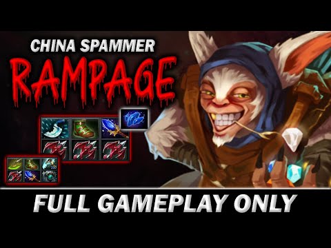 3x Dragon Lance build, china Spammer got a RAMPAGE !!! - Full Gameplay Meepo #348