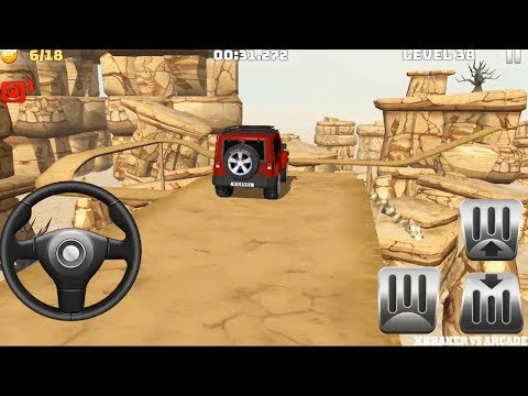 Mountain Climb 4x4: Impossible Stunts | Offroad Red Jeep 4x4 Levels 34 to 41 - Android GamePlay HD