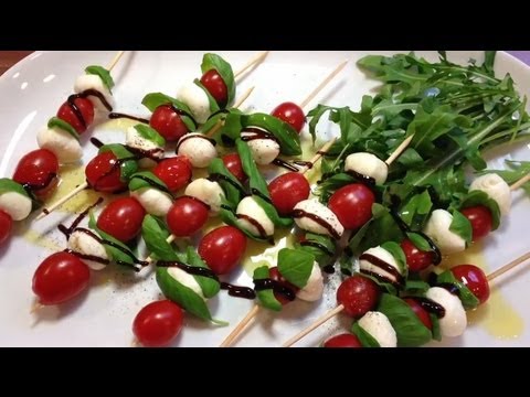 Tomaten Mozzarella Spieße - super im Sommer