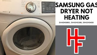 Samsung gas dryer problem - not heating