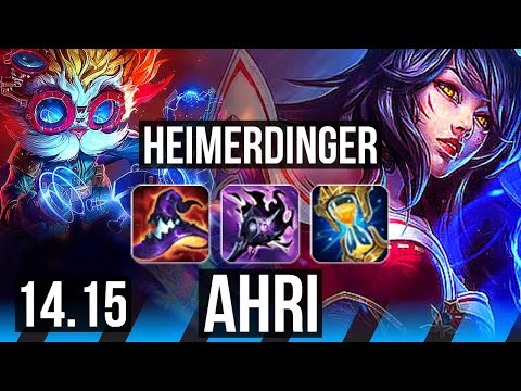 HEIMERDINGER vs AHRI (MID) | Legendary, 12/3/7, 700+ games | EUW Master | 14.15