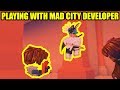 Playing With MAD CITY DEVELOPERS CHEATERS Roblox Mad City