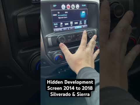 2014 to 2018 Chevy Silverado and GMC Sierra radio development menu access