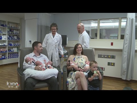 Quintuplet newborns head home, spent three months in Seton NICU