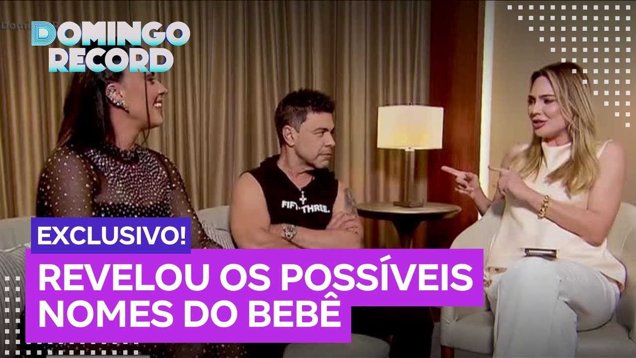 Zezé Di Camargo e Graciele Lacerda falam pela primeira vez na TV sobre bebê que esperam