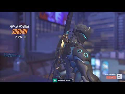 POTG! EX OWL INSANE GENJI - SDBURN! Shadowburn Genji Gameplay Season 17