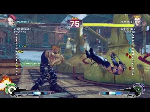 ACE・EIRIN [Guile] vs KIRITAMPOPO [Cammy] SSF4 Japanese Online Ranked Matches - TRUE-HD