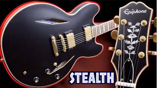 Video thumbnail for Is It Worth Buying? | 2021 Epiphone Sheraton Stealth Emily Wolfe Signature Diamond F Holes Review by The Trogly's Guitar Show