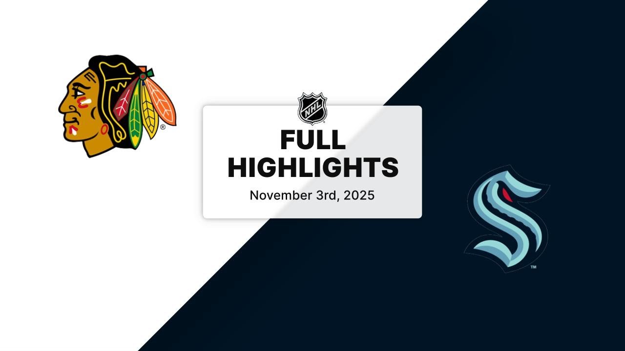 NHL Highlights | Blackhawks vs. Kraken | November 03, 2025