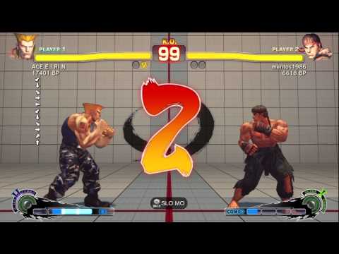 ACE・EIRIN [Guile] vs mentos1986 [Ryu] SSF4 Japanese Online Ranked Matches - TRUE-HD