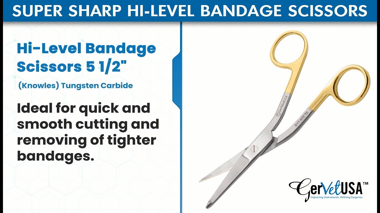 Super Sharp Hi-Level Bandage Scissors | Veterinary Scissors | GerVetUSA