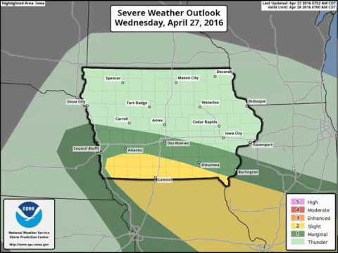 NWS Weather Briefing for April 27, 2016