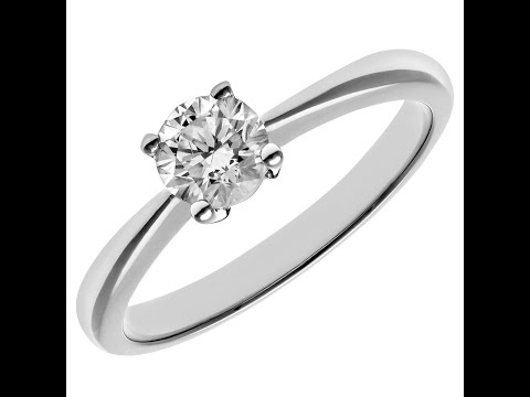 Platinum Engagement Ring with 0.25 to 2 Carats Diamond