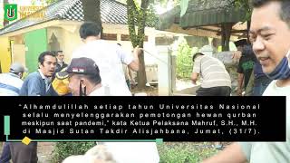 Perayaan Idul Adha Universitas Nasional