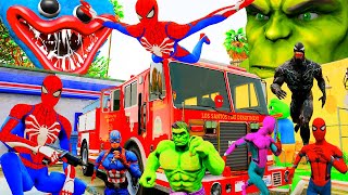 Game GTA V Red Spider man 2 Epic Challenge Cars Robot VS Hulk, Siêu Nhân Người Nhện ||| tmphuong