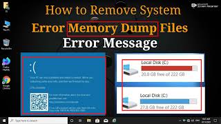 How to remove system error Memory Dump files & Disk Cleanup  on windows-10 || 2 Step Problem Solve