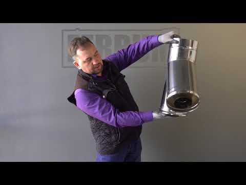 Миниатюра изображения товара Тройник для дымохода Ferrum 135° 430/0.8мм Ф150x250 / f4336 (нержавеющая сталь)