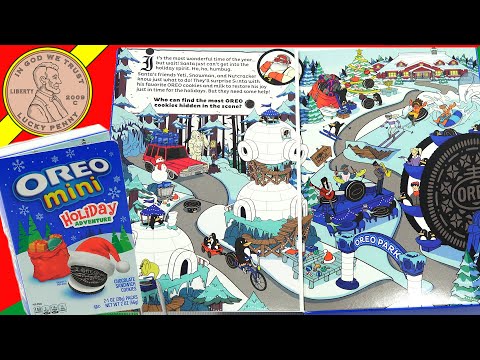 Oreo Mini Holiday Adventure Cookie Christmas Book -Find The Hidden Oreo Cookies! 2 Mini Packs Inside