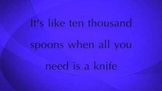 Video thumbnail of "Alanis Morissette - Ironic w/lyrics (HQ sound)"