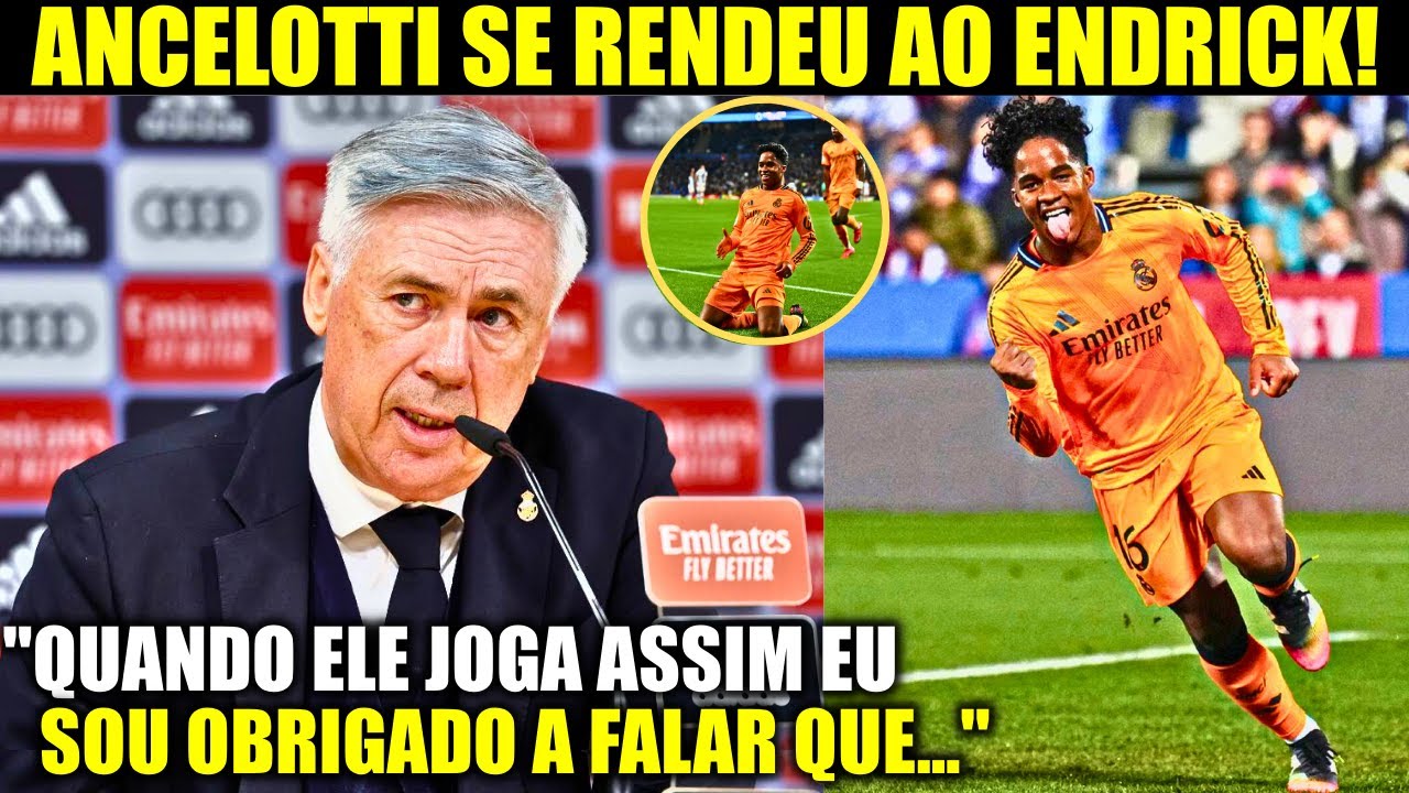 🚨 EITA! Olha a REAÇÃO DO ANCELOTTI AO GOLAÇO DO ENDRICK HOJE!