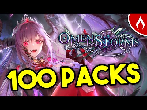 Opening 100 SHADOWVERSE OMEN OF STORMS packs