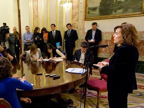 Soraya Sáenz de Santamaría en la sesión de control al Gobierno