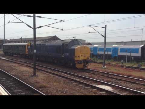 DRS class 37 nos loco 37422 departs Doncaster With caroline