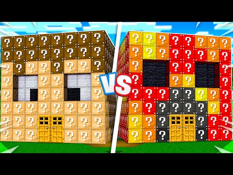 Preston vs FGTeeV Lucky Block House Battle! - Minecraft