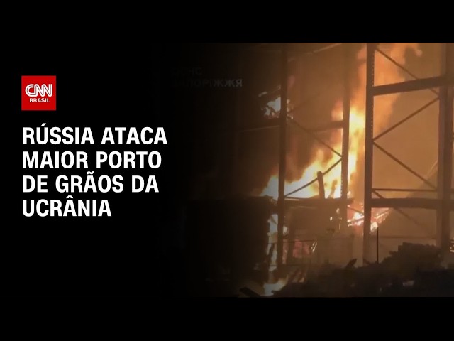 Rússia ataca maior porto de grãos da Ucrânia; Zelensky faz apelo por mais armamento | CNN NOVO DIA