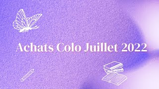 Achats colo Juillet 2022