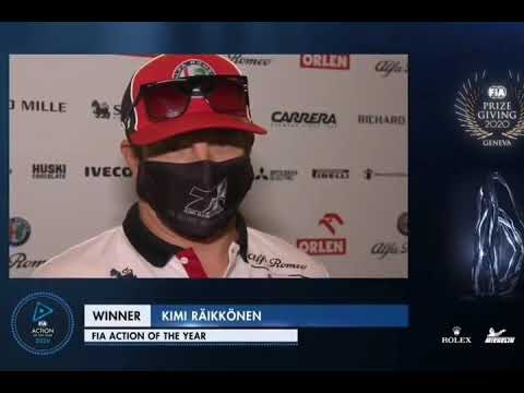 FIA Action Of The Year Award Winner Kimi Raikkonen.  F1 2020.