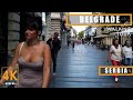 Belgrade, Serbia 2024 - Walking Tour of City Center of Belgrade 4k