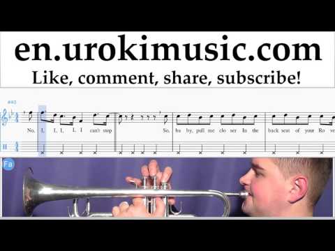 Trumpet lessons The Chainsmokers ft. Halsey - Closer Sheet Music Tutorial Part#2 um-352
