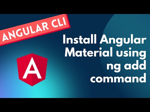 23 Install Angular Material Using Ng Add Command In The Angular App Angular Cli
