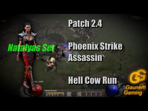 Phoenix Strike Assassin Natalyas Set feat. Act 3 Merc - Hell Cows - PTR 2.4 Diablo 2 Resurrected