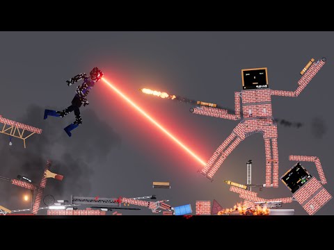 The Darkseid vs Brick Golems - People Playground 1.22.2