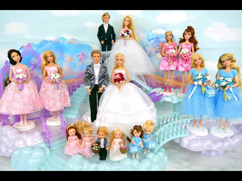 Magical Cloud Kingdom Barbie Wedding Dress & Bridesmaid Dress Gaun Kleid Robe mariée Vestido فستان