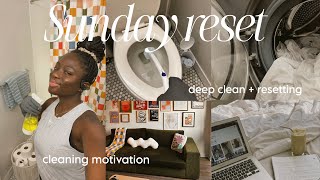 ✨ Sunday Reset Routine | deep clean with me, self care & meal prep