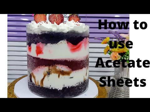 How to use Acetate sheets | acetate cake wrap