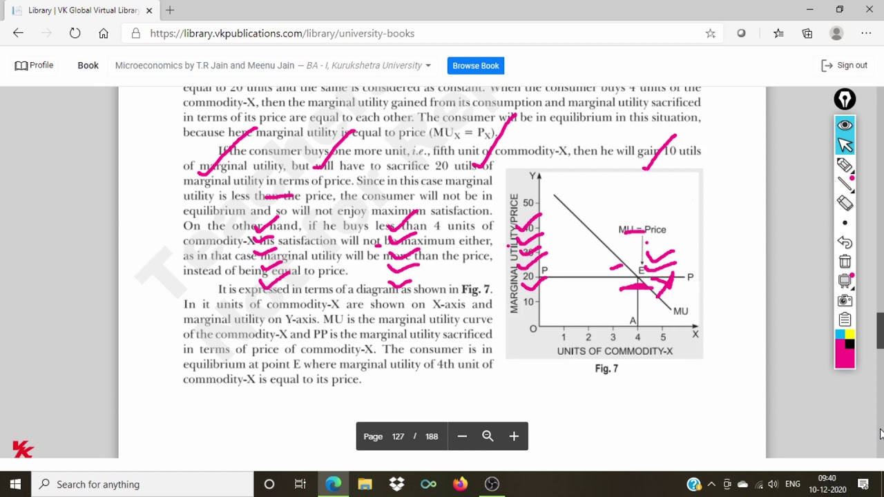 Consumer Equilibrium with the help of Utility Analysis