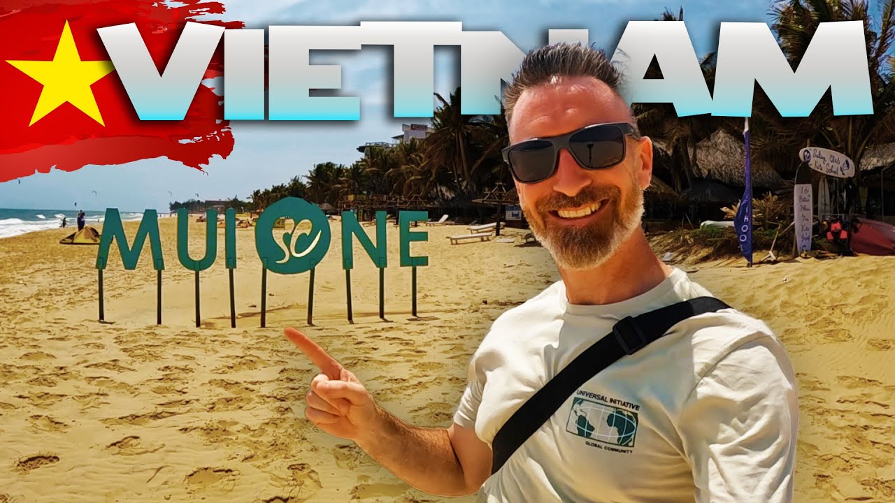 A visitor soaks in the vibrant charm of Mui Ne Beach, a perfect retreat by the sea.