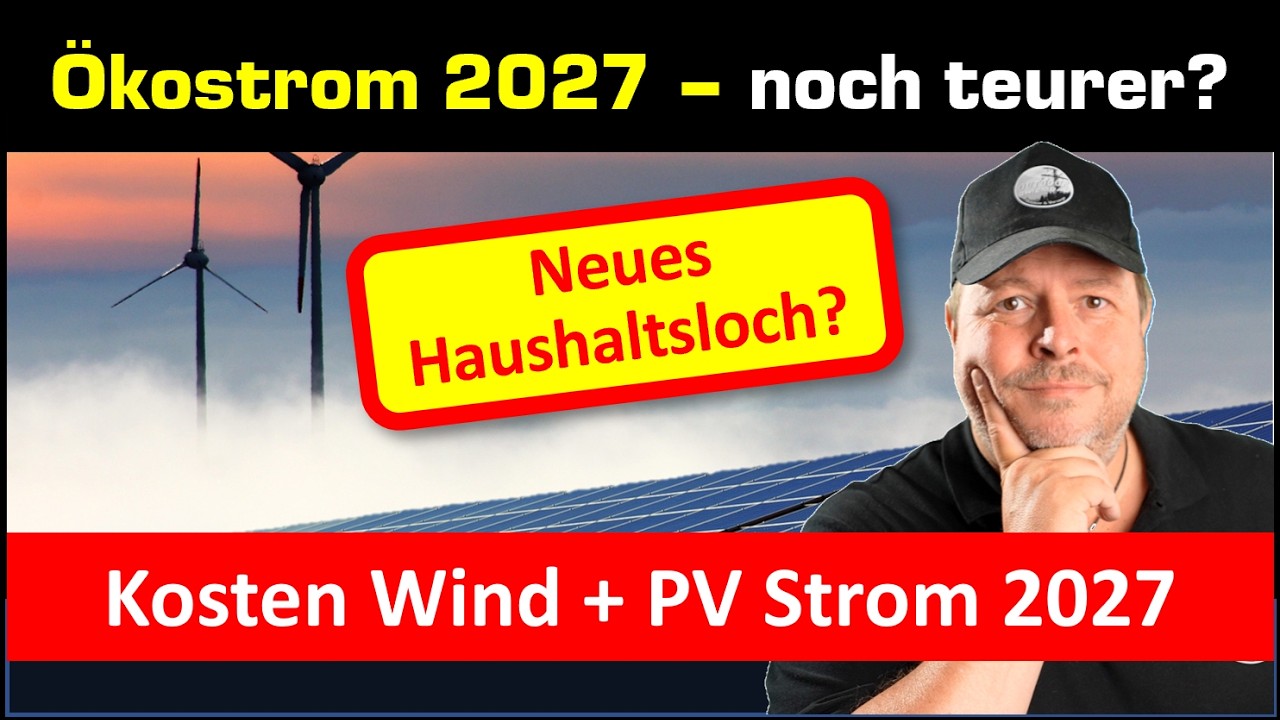 Ökostrom 2027 noch teurer (EEG) -  Haushaltsloch um Mrd größer