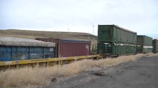 preview picture of video 'Union Pacific Trash Train-Alington, OR  6-19-2013'