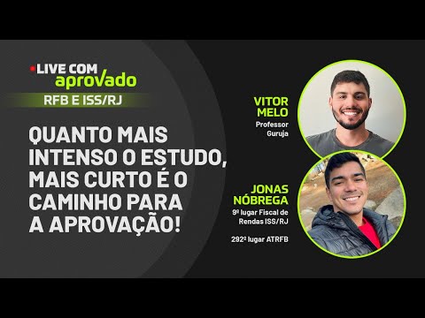 Live Com Aprovado - 9º Lugar no ISS RJ - Jonas Custódio