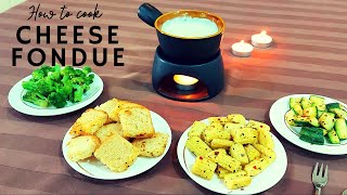 2 Ingredient Cheese Fondue recipe | Indian style Cheese Fondue | quick Cheese Fondue without wine
