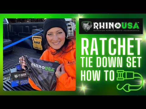 RHINO USA Ratchet Strap Tie Downs How to Put Together SET UP & USE DEMO & HOW TO FIX A TANGLED STRAP