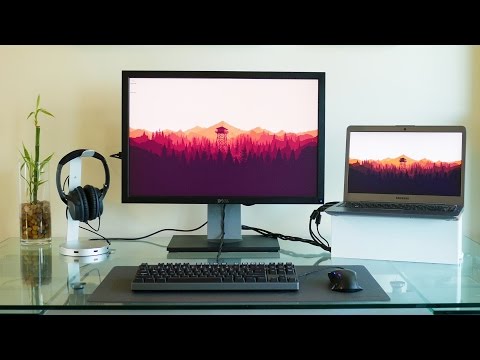 Computer desk setup