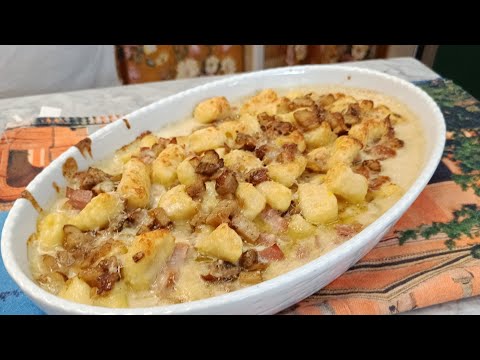 Gnocchi gratinati con funghi Porcini