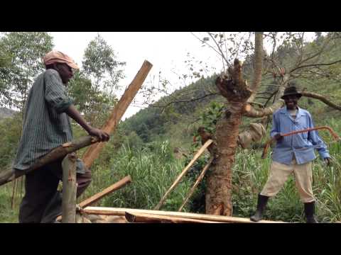 Munyaga River bridge completion by the Karehe village Batwa