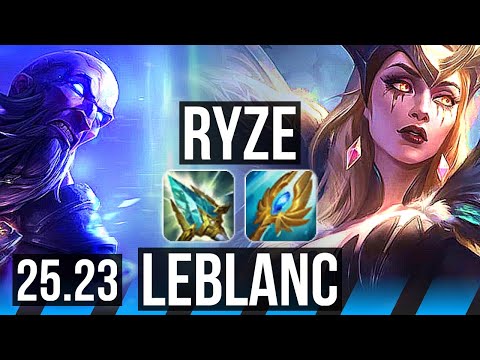 RYZE vs LEBLANC (MID) | 8/1/4 | EUW Master | 25.23